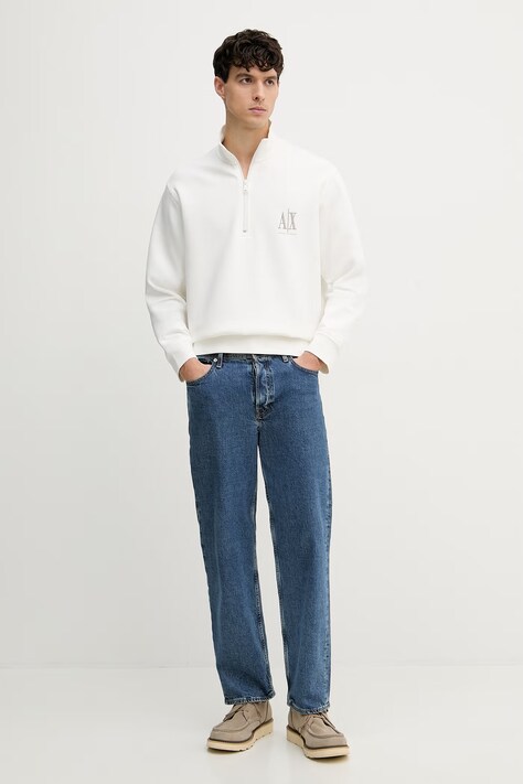 Armani Exchange кофта чоловіча з бавовною — SS25-BLM070, бежевий — фото 2