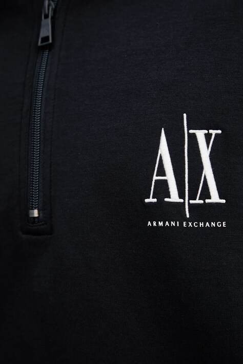 Armani Exchange кофта чоловіча з бавовною — SS25-BLM070, темно-синій — фото 5