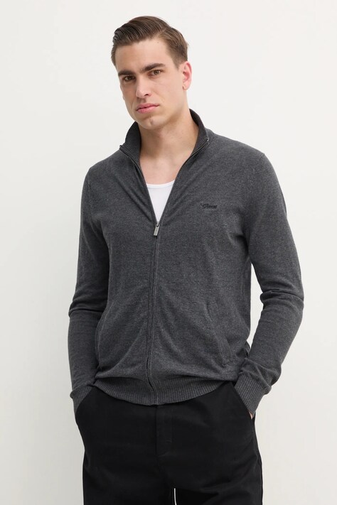 Pulover Guess FARLEY moški, siva barva, M5RR04 Z3KI1