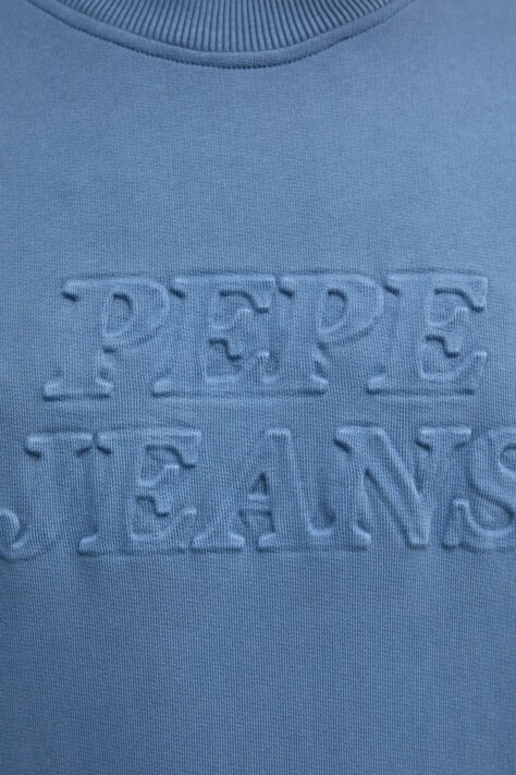 Бавовняна кофта Pepe Jeans DARIUS CREW — SS25-BLM08C, блакитний — фото 5