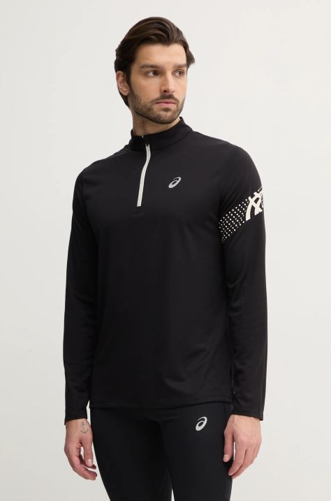 Asics longsleeve pentru alergare Icon culoarea negru, cu imprimeu, 2011D241