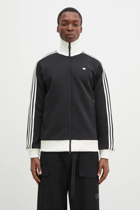 Dukserica adidas Originals Premium Tracktop za muškarce, boja: crna, s aplikacijom, JC6353