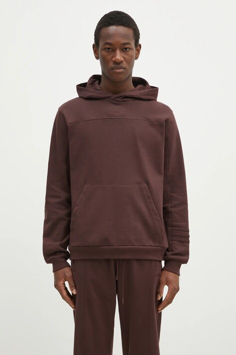 Dukserica adidas Originals Premium Loved Hoodie za muškarce, boja: smeđa, s kapuljačom, bez uzorka, JC8351