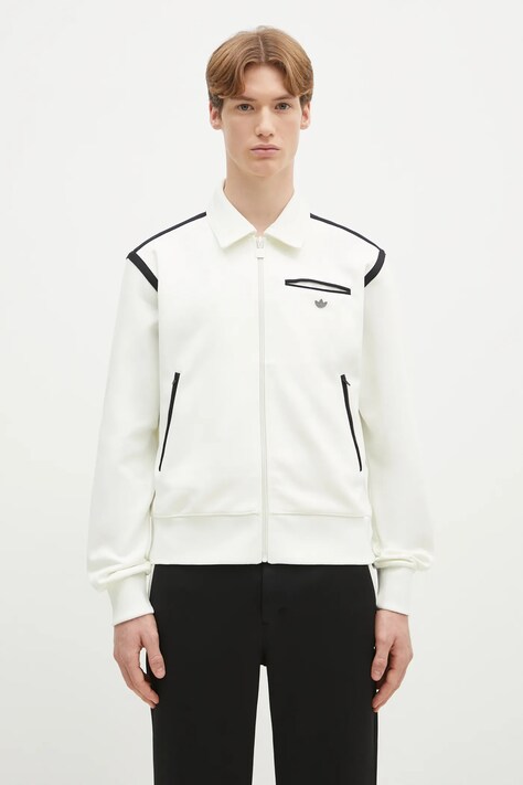 Dukserica adidas Originals Premium Tracktop za muškarce, boja: bež, bez uzorka, JD3396