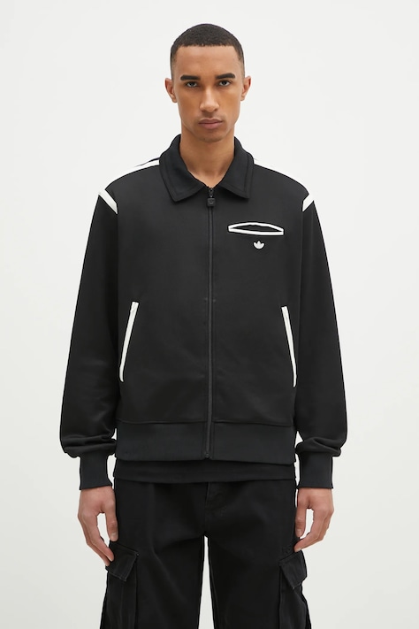 adidas Originals felpa Premium Tracktop uomo colore nero con applicazione JD3397