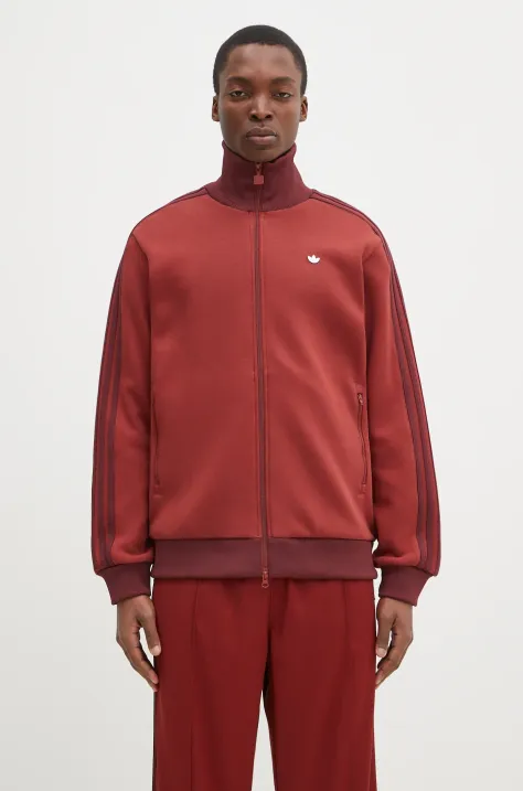 Dukserica adidas Originals Premium Tracktop za muškarce, boja: bordo, s aplikacijom, JM3580