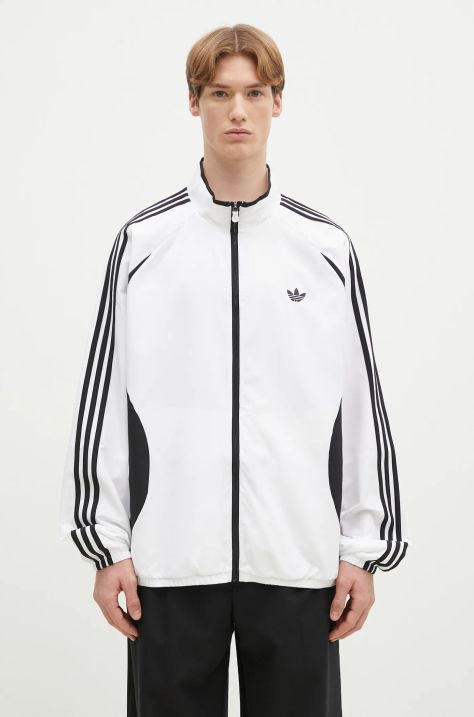 Mikina adidas Originals Teamgeist Tracktop pánska, biela farba, vzorovaná, JP1116