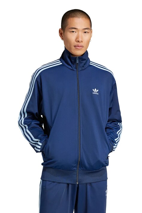 Mikina adidas Originals Firebird Tracktop pánská, tmavomodrá barva, s aplikací, JP2544