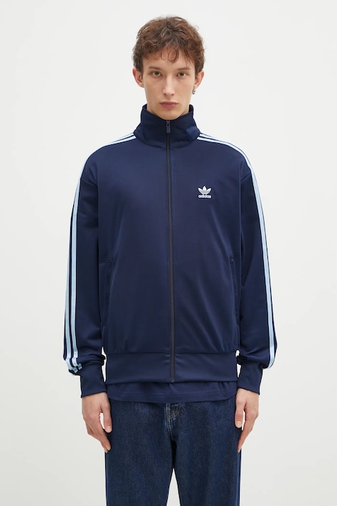 Mikina adidas Originals Firebird Tracktop pánska, tmavomodrá farba, s nášivkou, JP2544