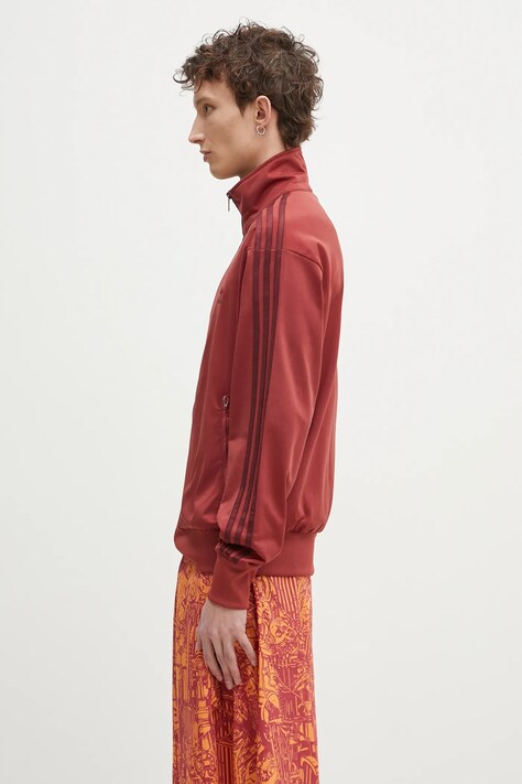 adidas Originals bluza Firebird Tracktop barbati, culoarea bordo, cu imprimeu, JP2545