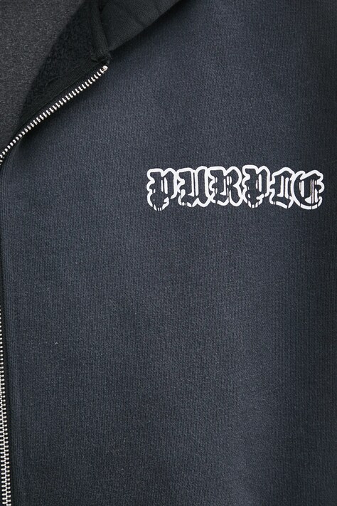 Бавовняна кофта PURPLE BRAND HWT FLEECE ZIP FRONT HOODY — SS25-BLM0DJ, сірий — фото 5