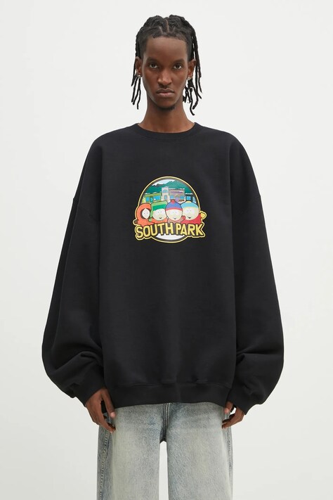 VETEMENTS bluza Southpark Oversized męska kolor czarny z nadrukiem UA66CW610B