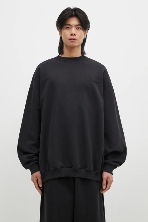 VETEMENTS sweatshirt Embroidered Logo Oversized men's black color smooth UA66CW640B