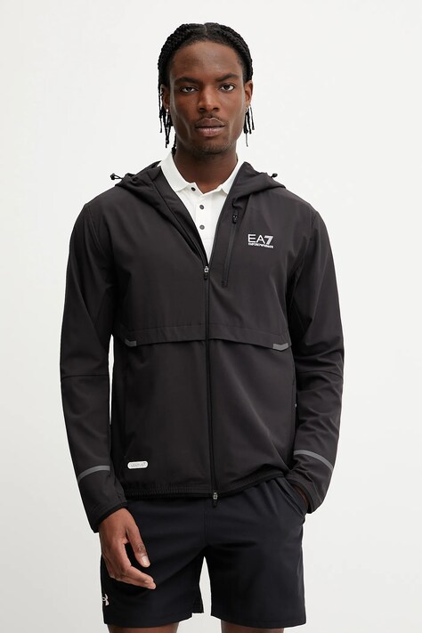 Спортивная куртка EA7 Emporio Armani цвет чёрный переходная AF13392.7M000071