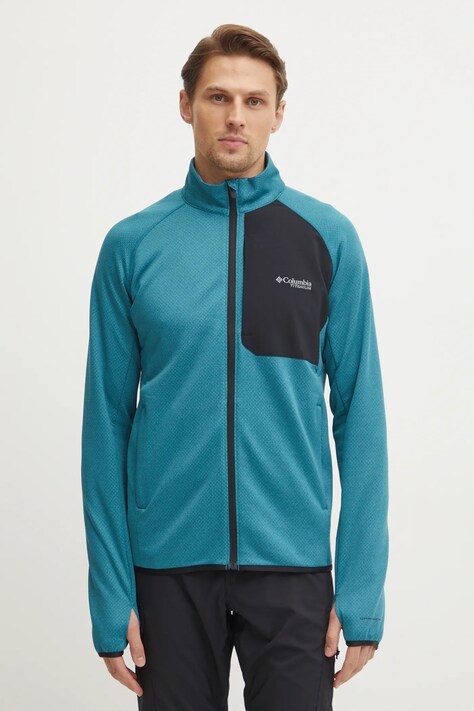 Columbia hanorac Triple Canyon culoarea verde, neted, 2094963