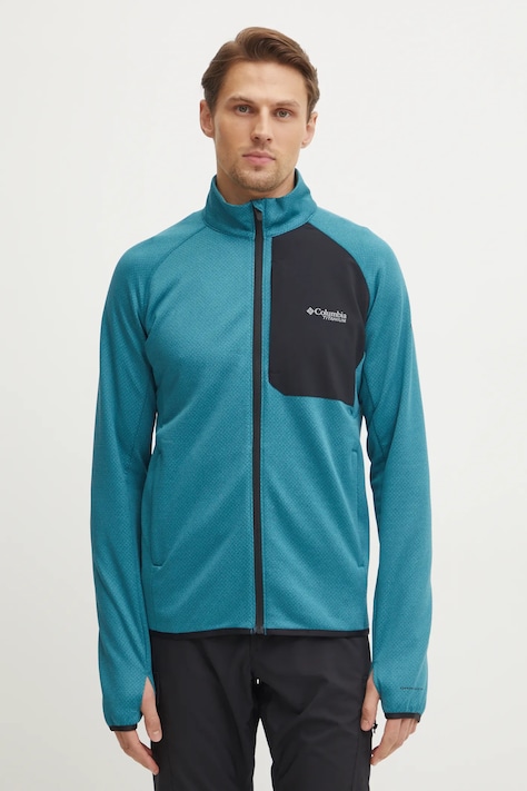 Спортен суичър Columbia Triple Canyon в зелено с изчистен дизайн 2094963