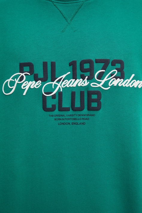 Бавовняна кофта Pepe Jeans TALBOT CREW — SS25-BLM0HF, зелений — фото 5