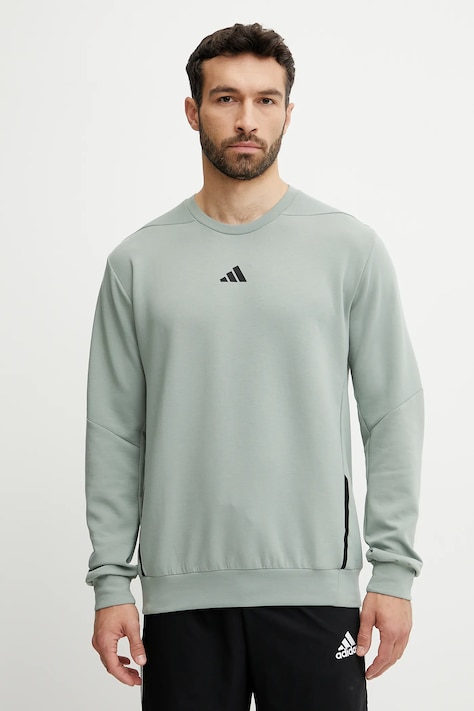 Dukserica za trening adidas Performance Designed for Training boja: zelena, bez uzorka, JI8166