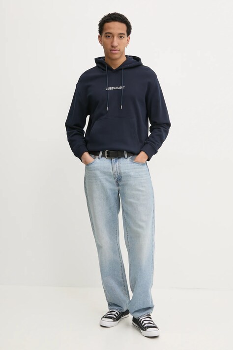 Guess Jeans кофта з капюшоном чоловіча бавовняна — фото 2