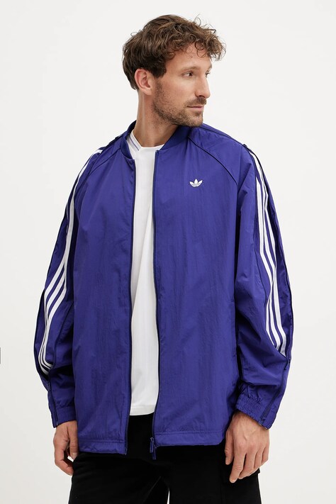 adidas Originals kurtka SST TRACK TOP kolor fioletowy przejściowa JX1617