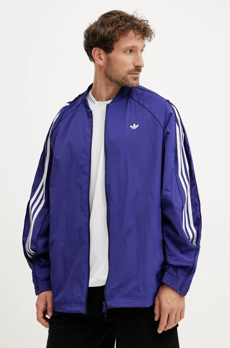 Jakna adidas Originals SST TRACK TOP vijolična barva, JX1617