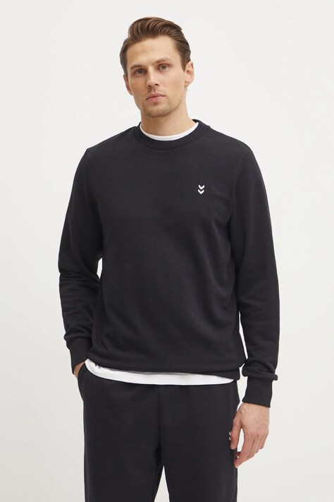 Mikina Hummel pánská, černá barva, hladká, 229310