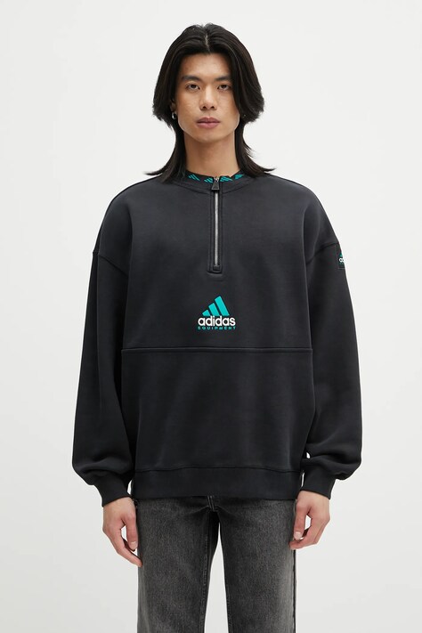 adidas Originals felpa Eqt Fleece Hz uomo colore nero con applicazione JP0357