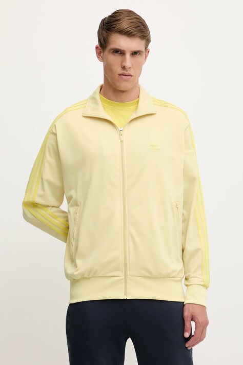 adidas Originals bluză Firebird culoarea galben, cu imprimeu, JP2546