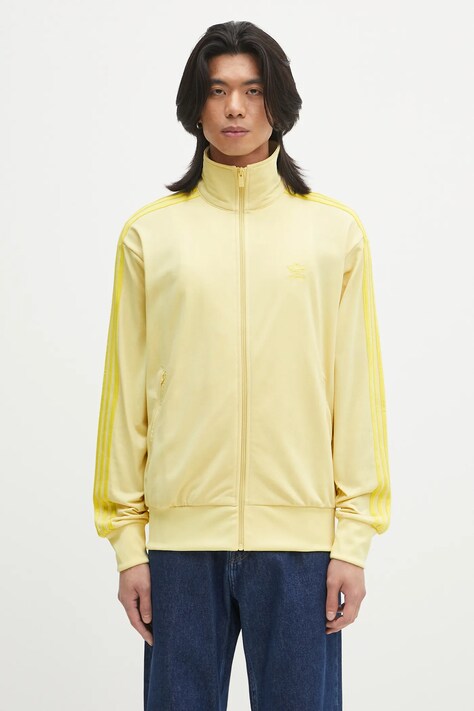 adidas Originals bluză Firebird culoarea galben, cu imprimeu, JP2546