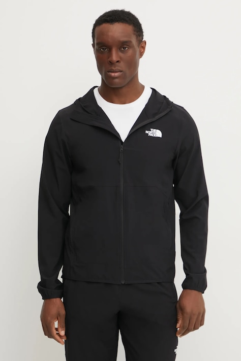 Športová mikina The North Face Woven čierna farba, s kapucňou, jednofarebná, NF0A8CS7JK31