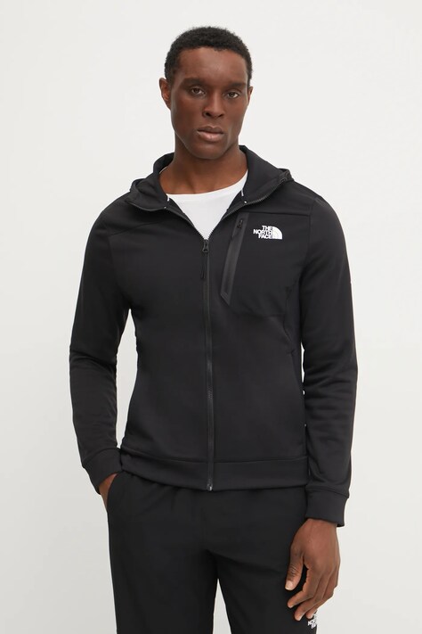 Sportovní mikina The North Face Mountain Athletics černá barva, s kapucí, NF0A893QJK31