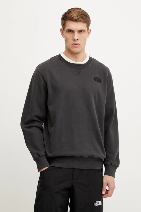 The North Face bluza bawełniana Nature Relaxed męska kolor czarny gładka NF0A8BW0JK31