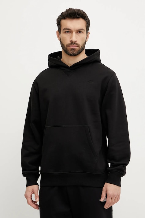 The North Face pamut melegítőfelső Dome Relaxed fekete, férfi, sima, kapucnis, NF0A8C43JK31