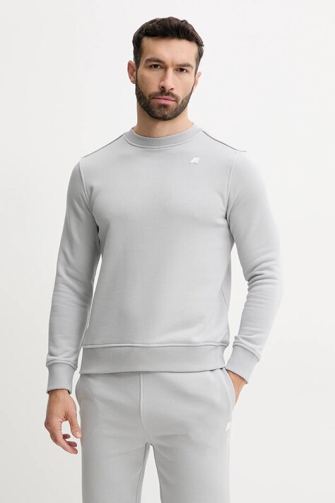 Суичър K-Way в сиво с изчистен дизайн K31363W