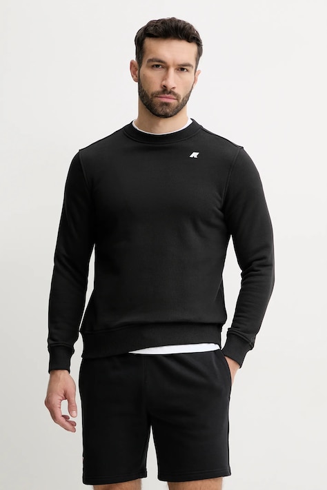 Mikina K-Way pánská, černá barva, hladká, K31363W