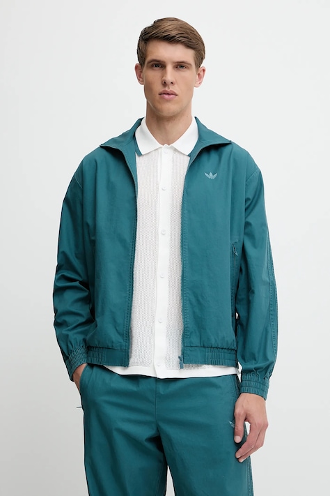 Μπουφάν adidas Originals Firebird Jacket χρώμα: τιρκουάζ, KC0684