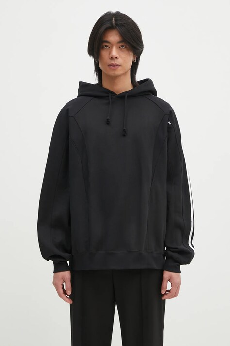 Y-3 sweatshirt Cut Line Hoodie men's black color hooded smooth JN7131