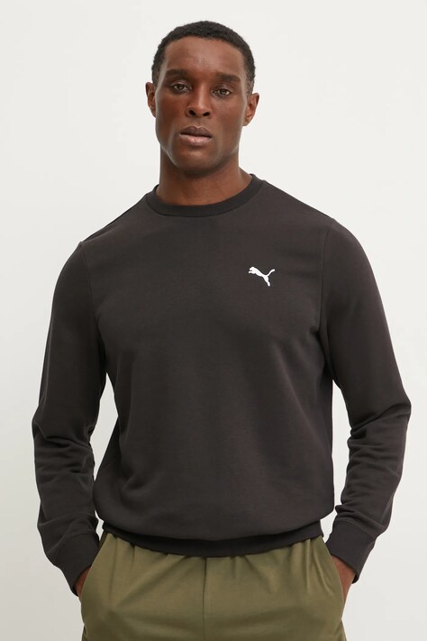 Puma bluza barbati, culoarea negru, neted, 682568