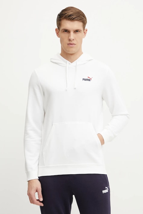 Кофта Puma мужская цвет белый с капюшоном с аппликацией 684719