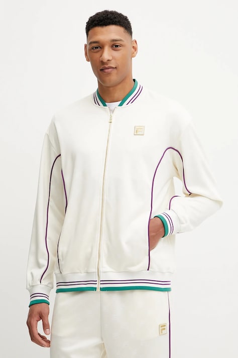 Fila felpa Lierneux colore beige con applicazione FAM0935