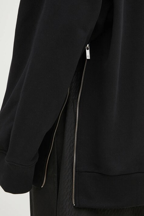 Helmut Lang bluza Mega Zip Hoodie.Cmbd męska kolor czarny z kapturem gładka O09HM502