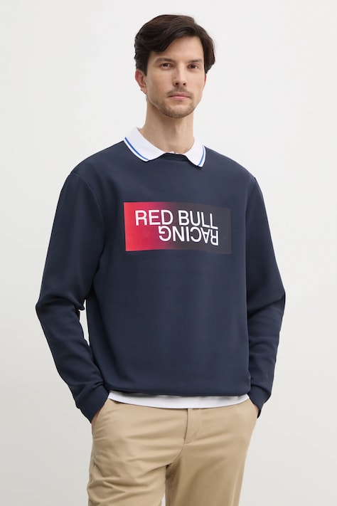 Суичър Red Bull Racing x Pepe Jeans OMBRE LOGO CREW в тъмносиньо с принт RM580012