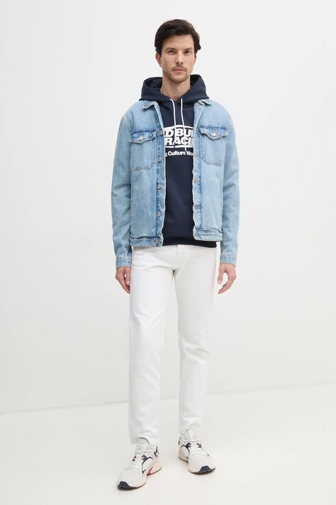 Кофта Red Bull Racing x Pepe Jeans LOGO PIPING HOODY — SS25-BLM0YR, темно-синій — фото 2