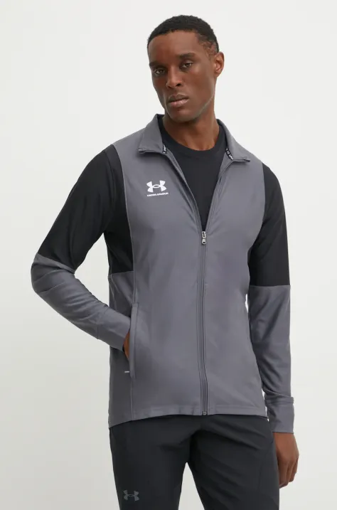 Under Armour hanorac de antrenament Challenger culoarea gri, modelator, 1379494