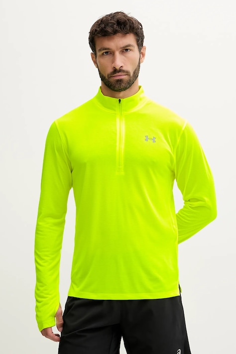 Under Armour bluza do biegania Launch kolor żółty gładka 6005542