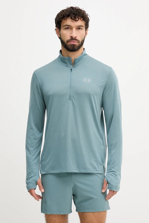 Under Armour bluza do biegania Launch kolor zielony gładka 6005542