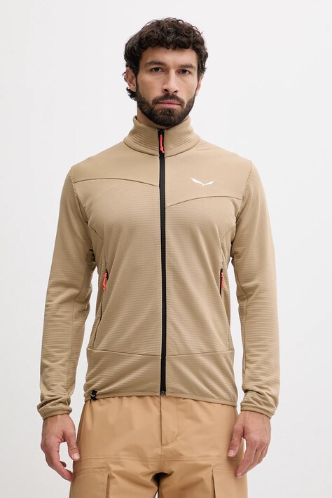 Salewa bluza sportowa Puez Altavia męska kolor beżowy gładka 00.0000029138