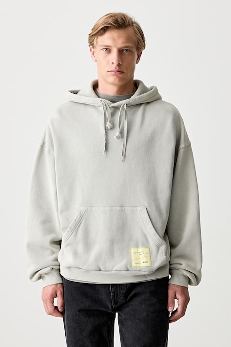 Axel Arigato Patch Washed Hoodie μπλούζα με κουκούλα βαμβακερή ανδρική πράσινη A2993002