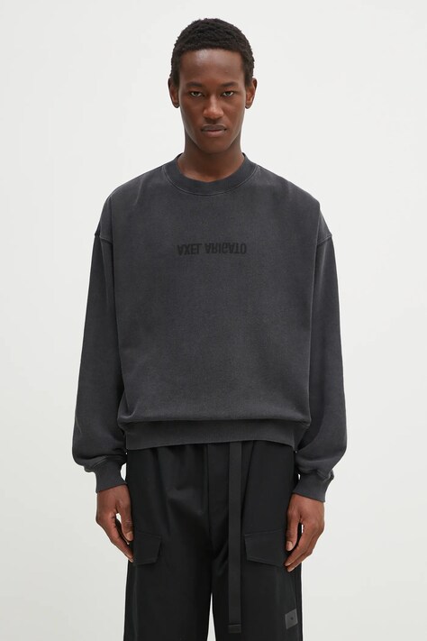 Бавовняна кофта Axel Arigato Distort Washed Sweatshirt чоловіча колір чорний з принтом A3122004
