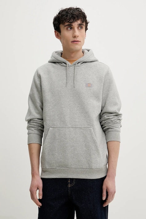 Кофта Dickies чоловіча колір сірий з капюшоном однотонна DK0A4XCDHG01